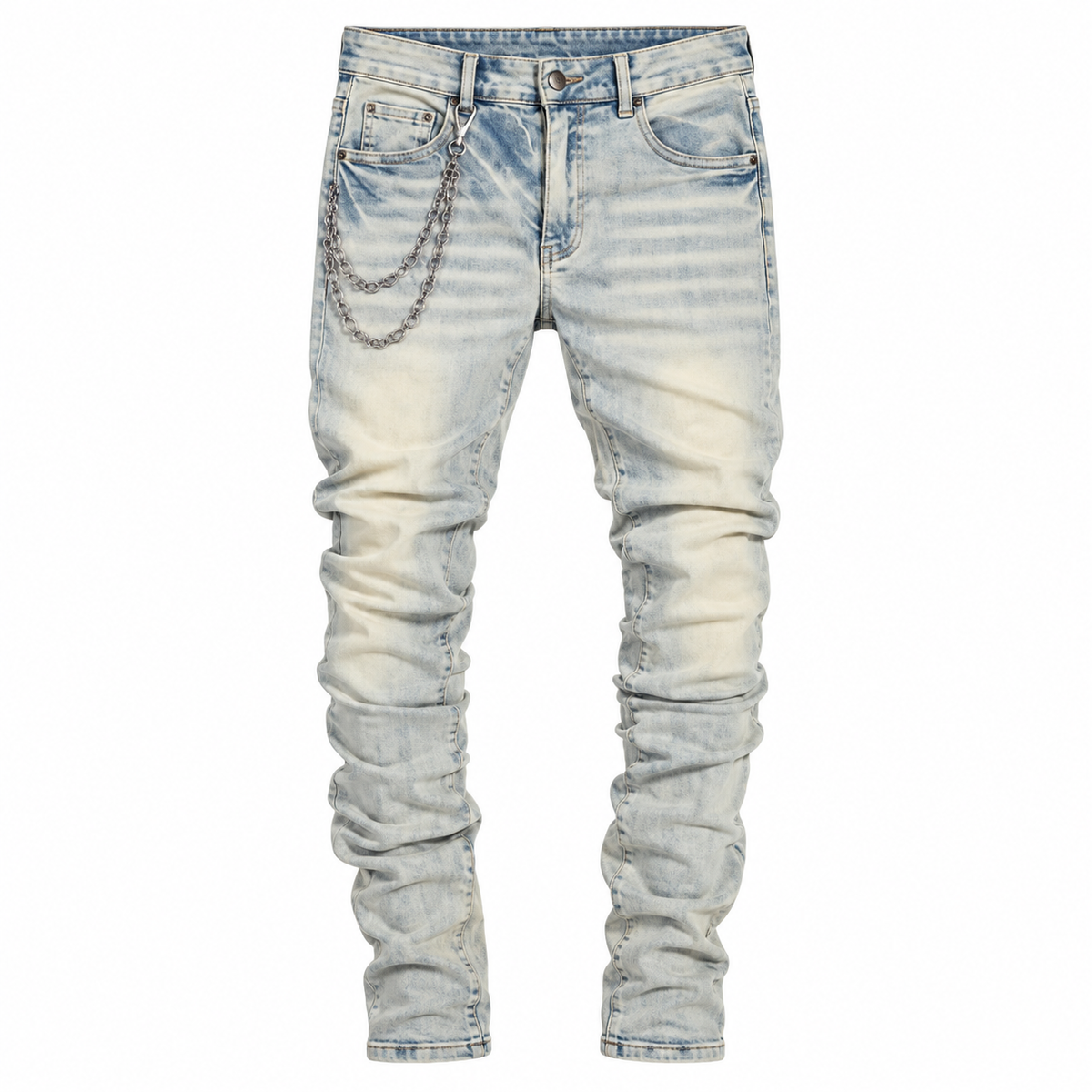 MELEE | STUDIO SKINNY JEANS - PALE STONE front flat lay on white