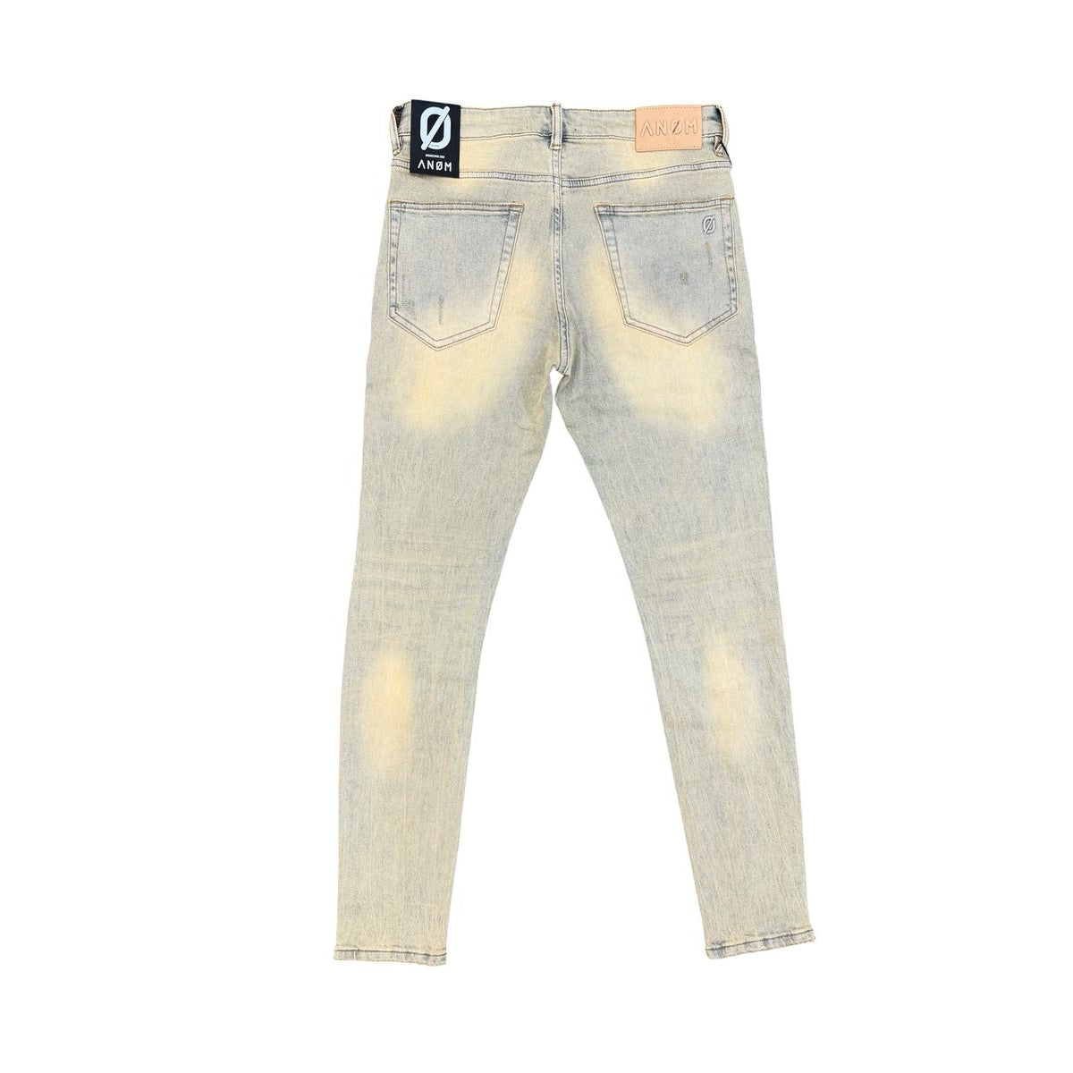 ANOM PALMS jeans in light vintage blue, back flat lay