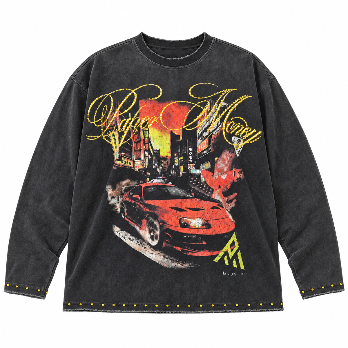 PAPER MONEY | MIDNIGHT RUN LONG SLEEVE TEE - VINTAGE BLACK