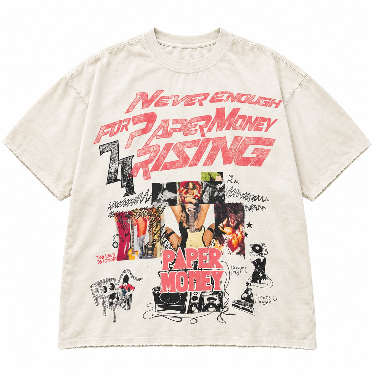 PAPER MONEY | NEVER ENOUGH TEE - BONE