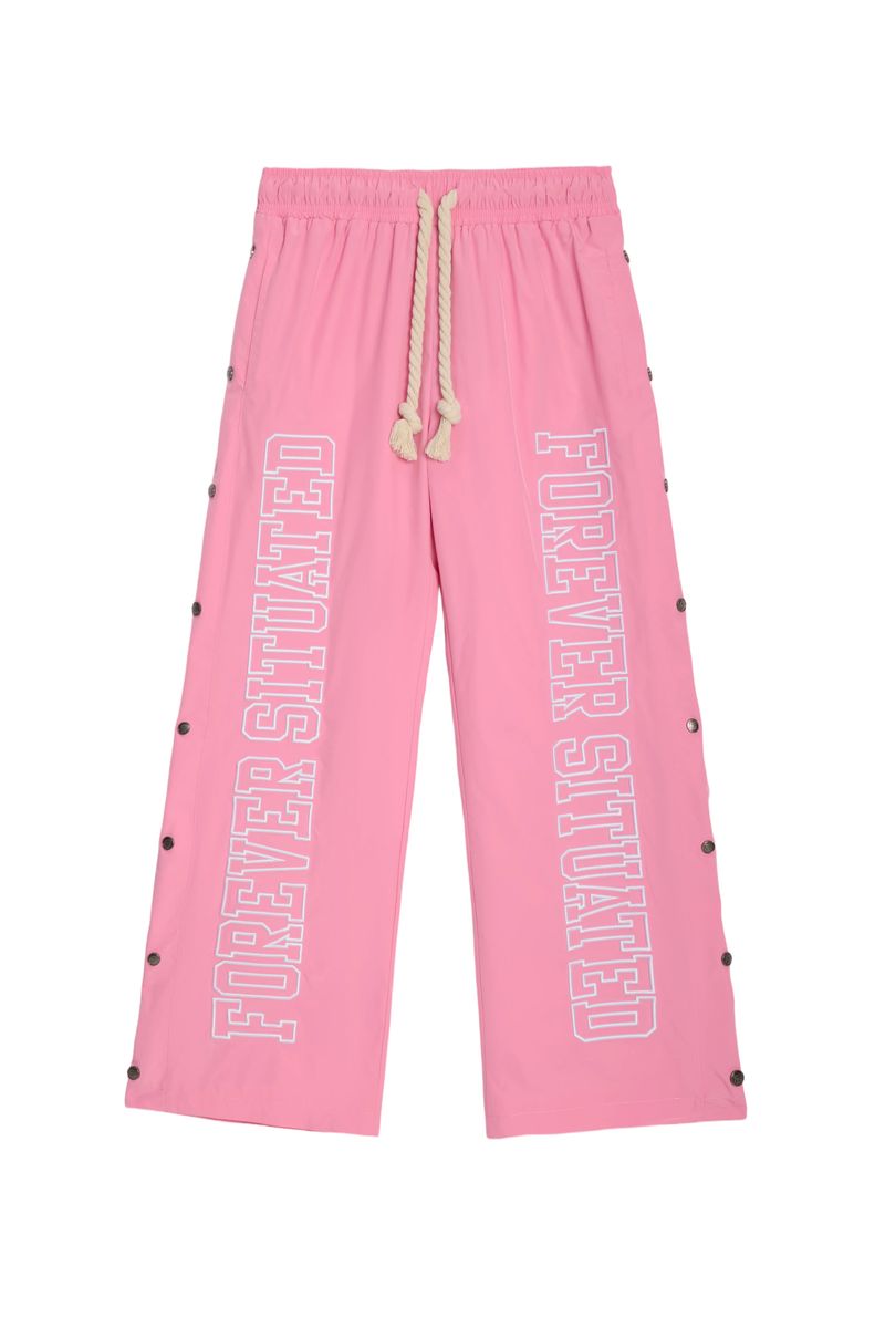NYLON TRACK PANTS PINK