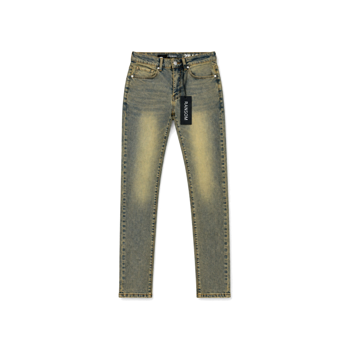 Ransom Wheat Skinny Jeans men's jeans flat lay