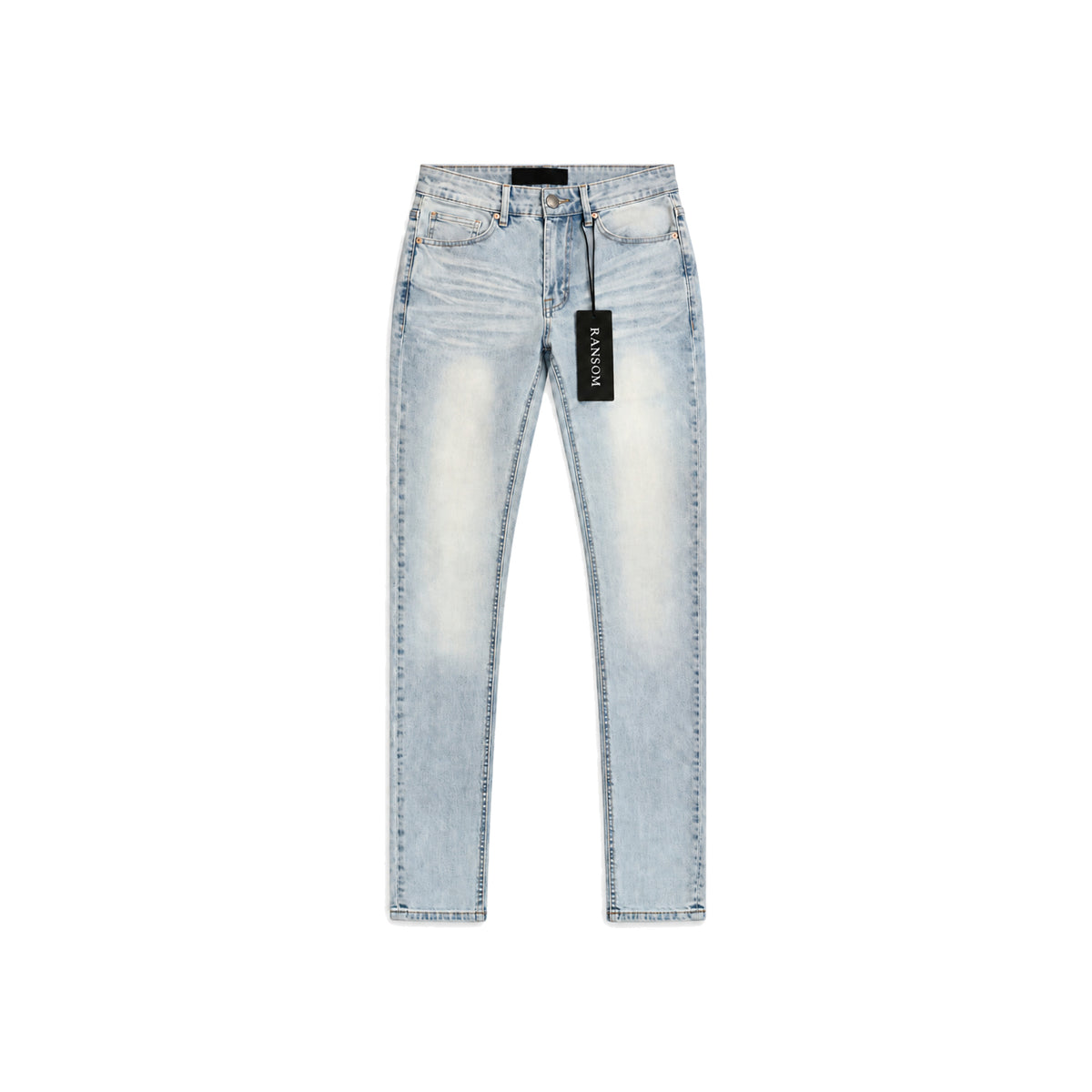 Ransom Ice Wash Skinny Jeans men's jeans flat lay