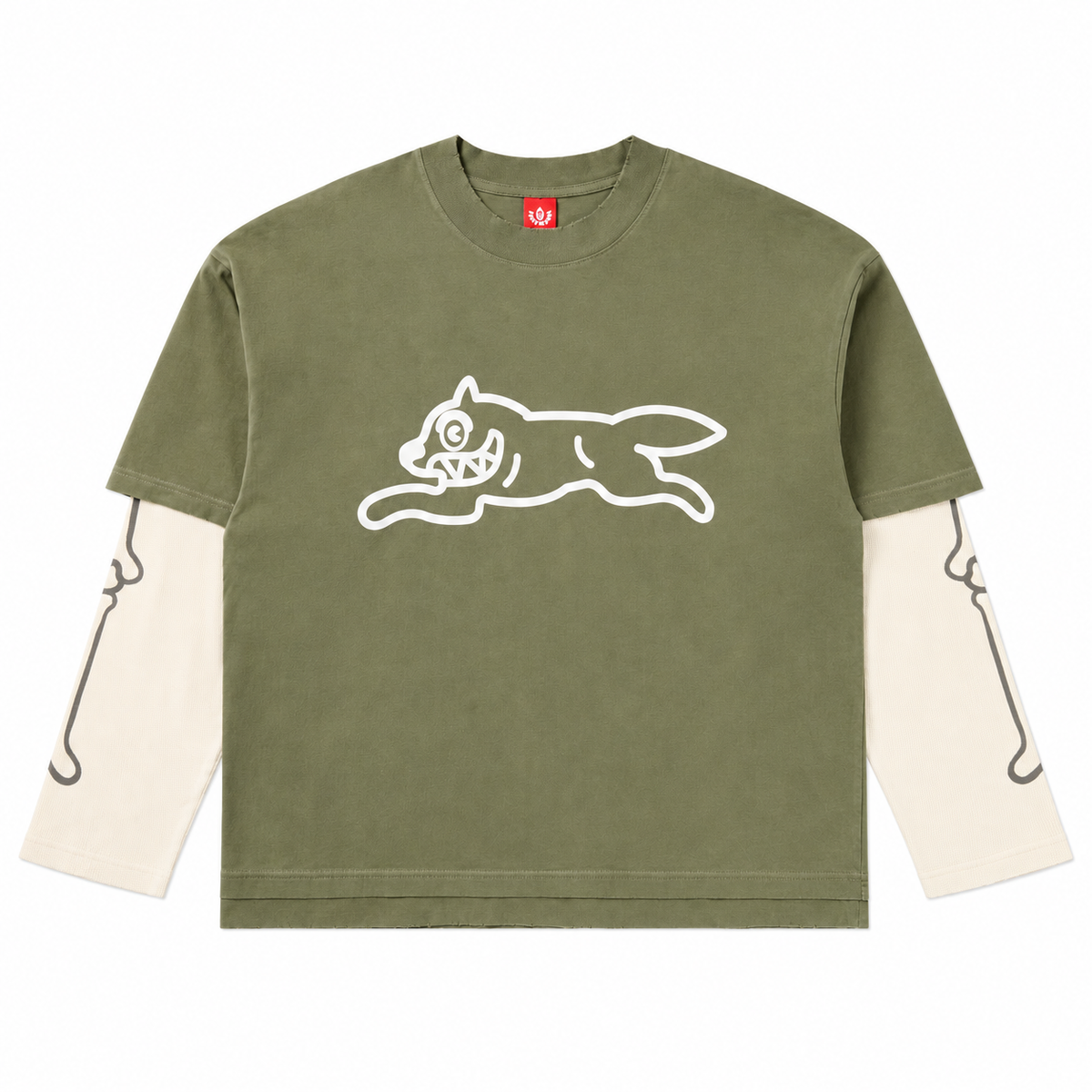 BONES LS KNIT FOUR LEAF CLOVER - front flat lay on white