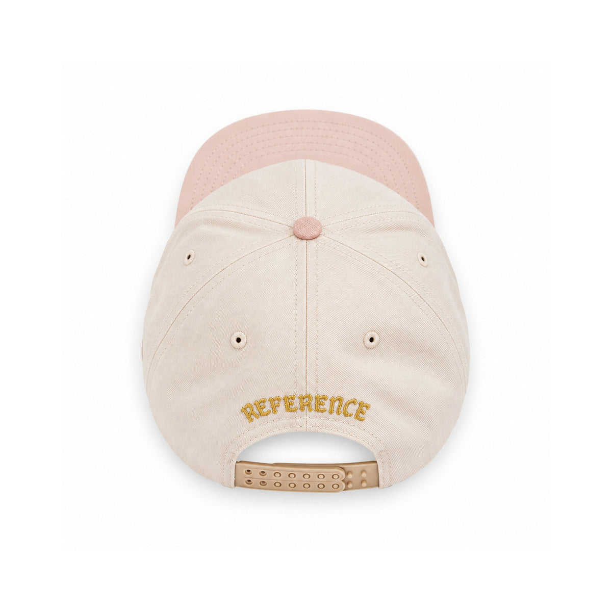 Paradise LA Snapback Hat - Cream/Blush back view