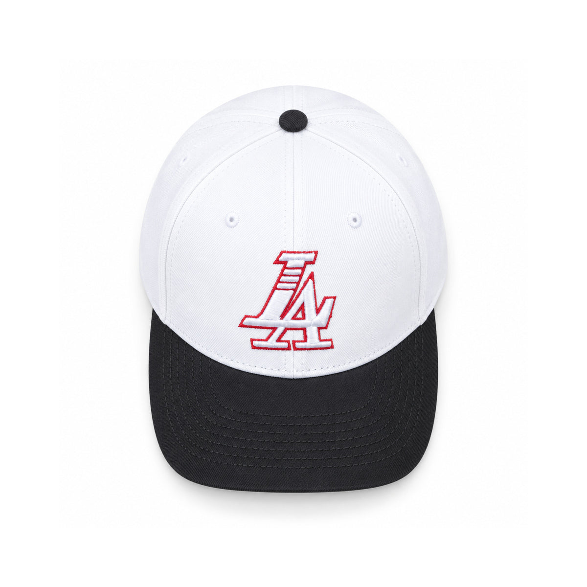 Paradise LA Snapback Hat - White/Black front view