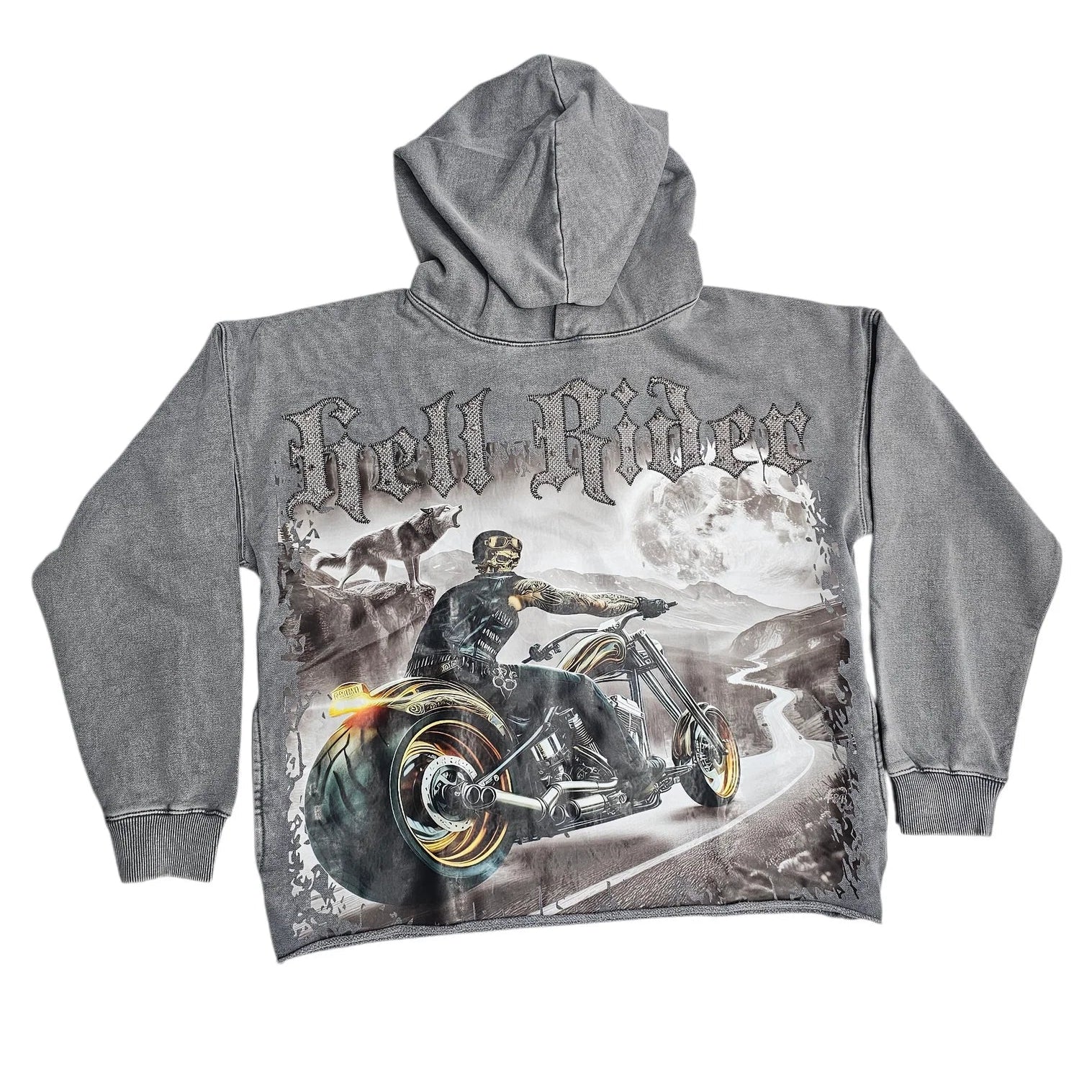 FOCUS| KIDS HELL RIDER HOODIE SLATE GREY