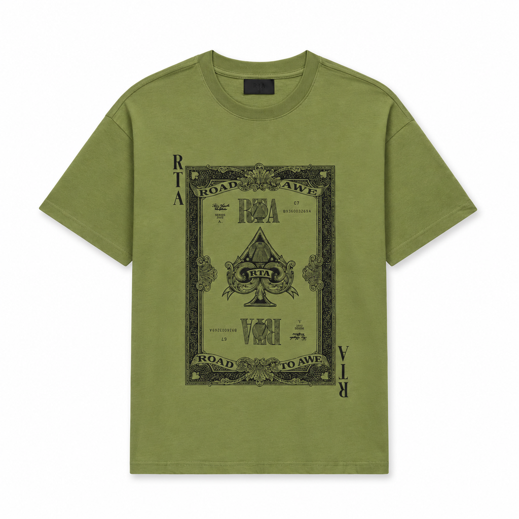 COLIN OVERSIZED TEE OIL GREEN MONEY