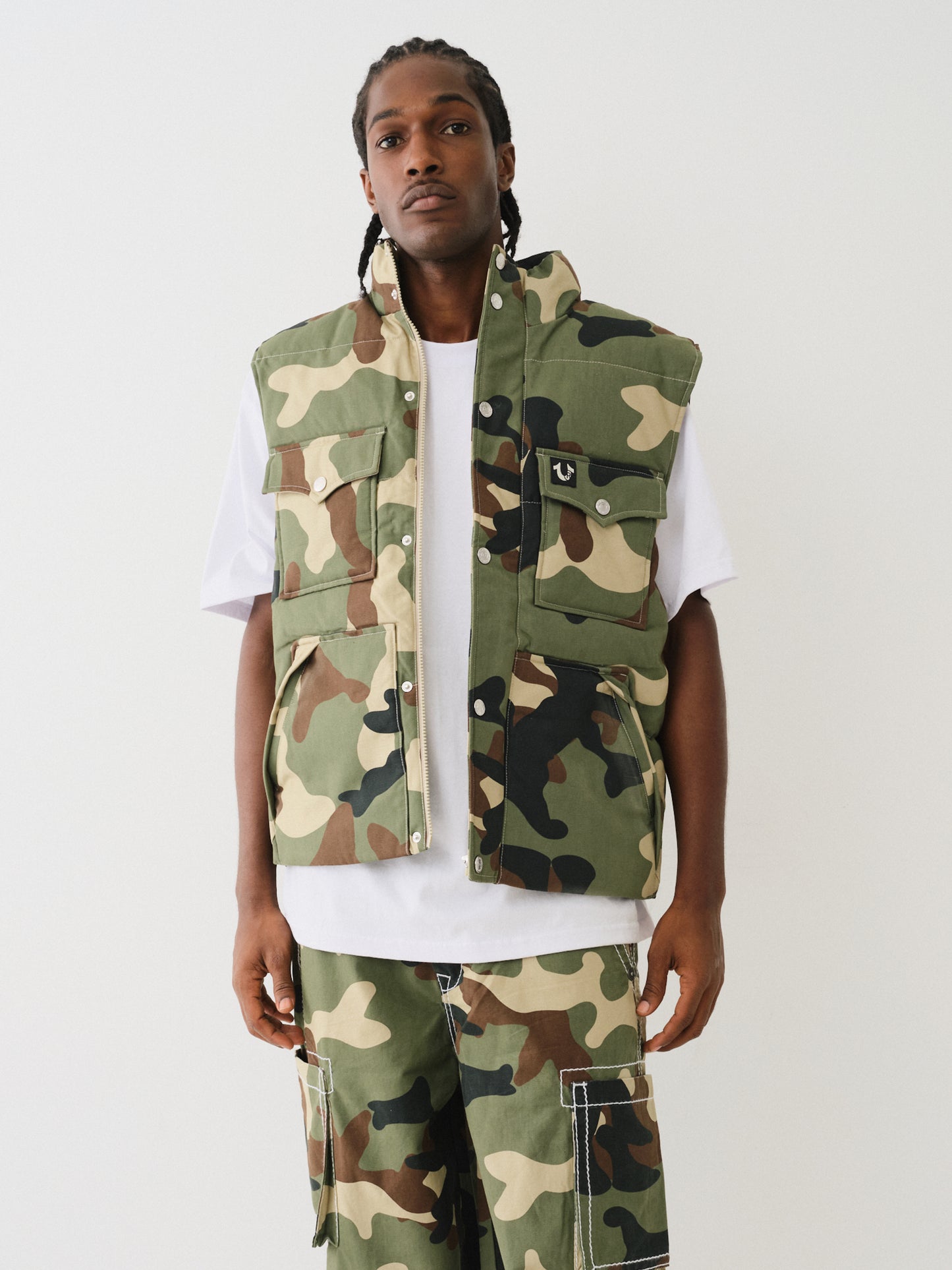 TRUE RELIGION| Twill Single Needle Vest