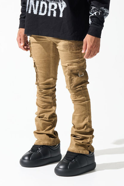 SERENEDE| Men's "Cinnamon" Cargo Stacked Jeans