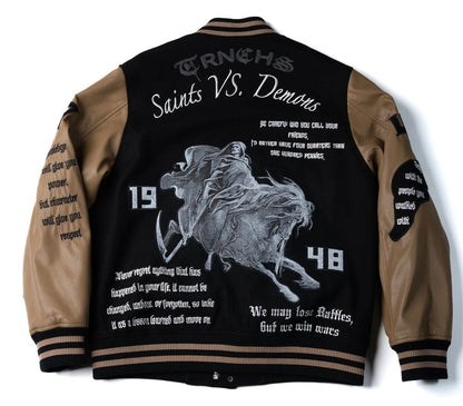 TRNCHS| "SAINT VS. DEMONS" Varsity Jacket