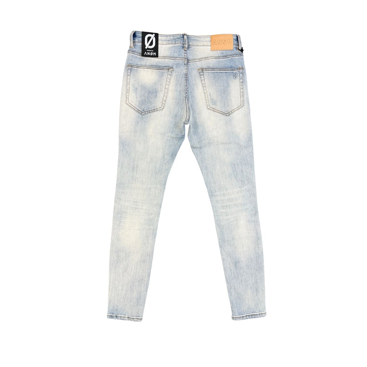 ANOM SUBZERO jeans in ice blue, back flat lay