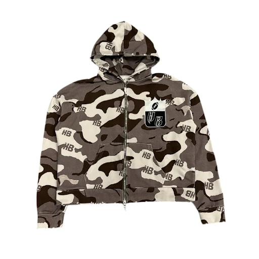 HYPEBOYS| League Camo Hoodie White