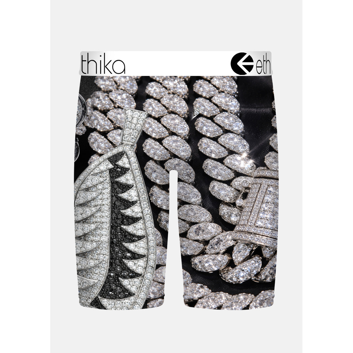 Ethika bmr iced out black/silver - back flat lay