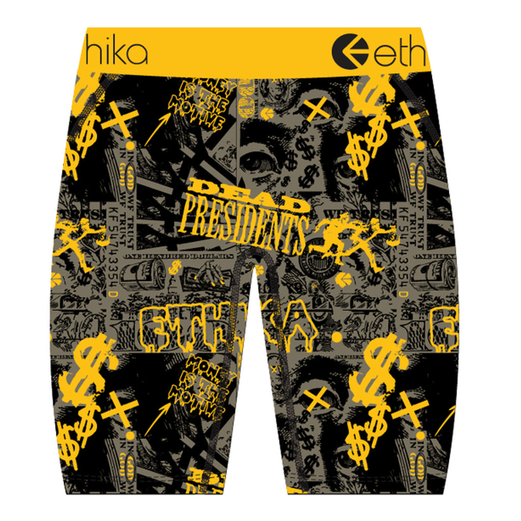 Ethika cash rules black/yellow - back flat lay