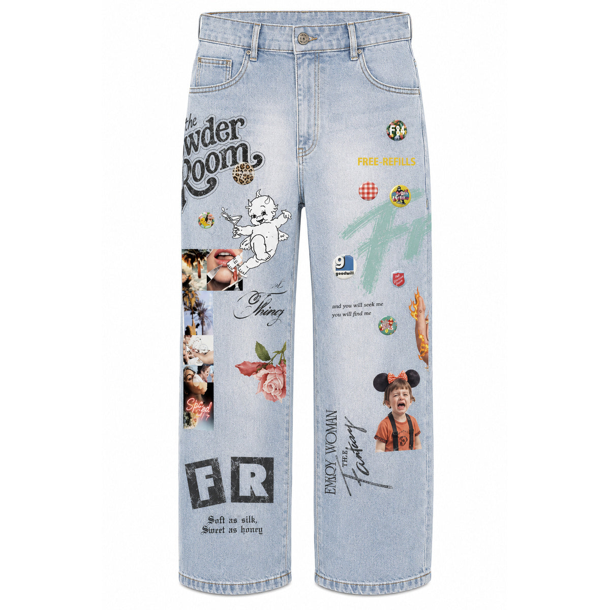 Free Refills the powder room jeans blue - front flat lay