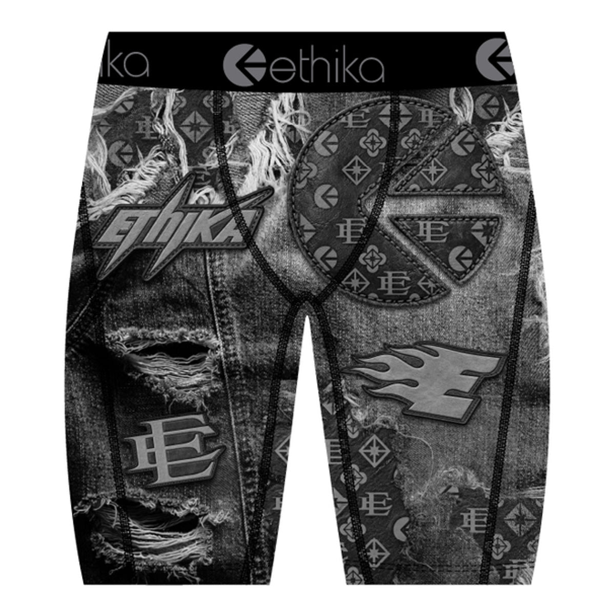 Ethika distressed society gray/black - front flat lay
