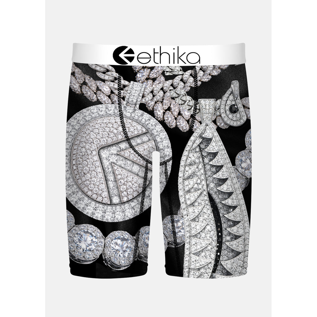Ethika bmr iced out black/silver - front flat lay