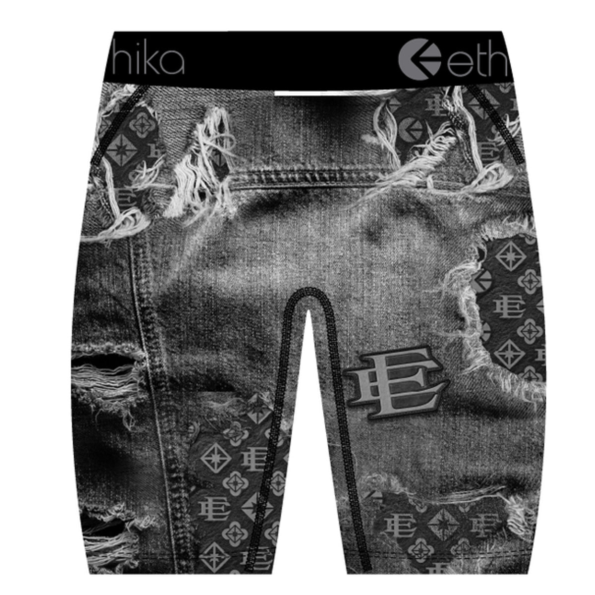 Ethika distressed society gray/black - back flat lay