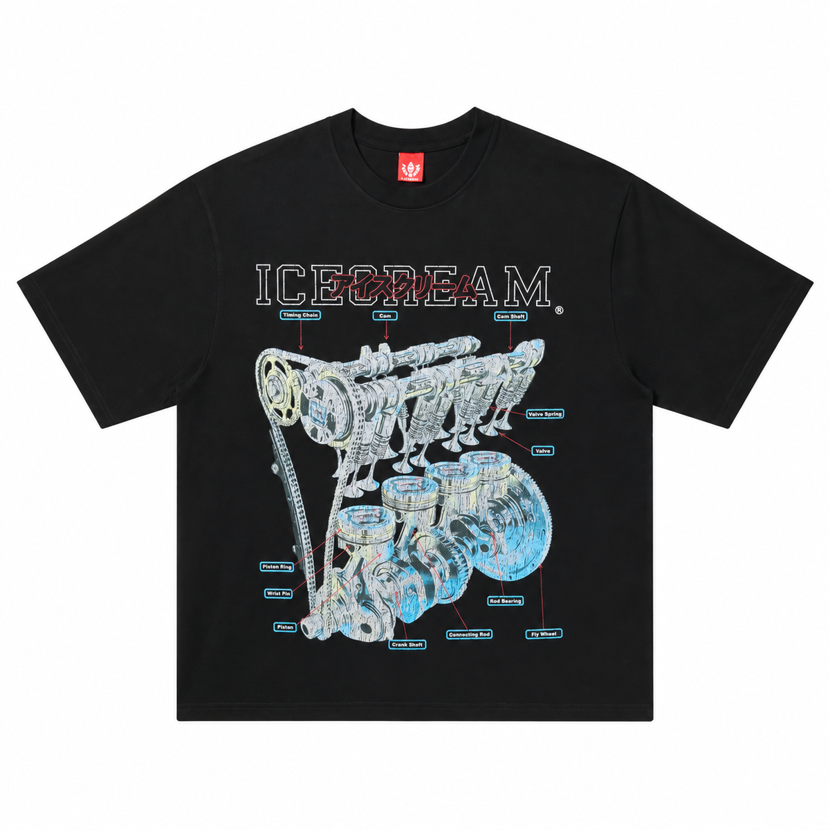 MOTORHEAD SS KNIT BLACK - front flat lay on white